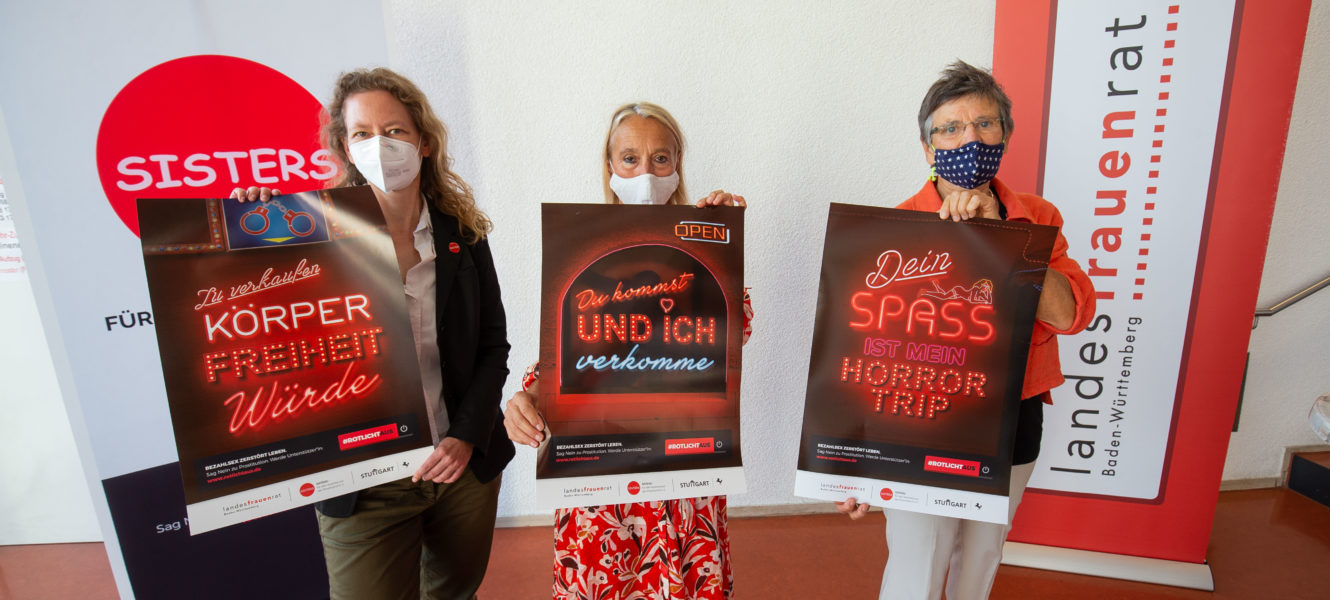 Vorstellung der Kampagne durch v.L.: Karen Ehlers , Ursula Matschke und Prof.Dr. Monika Barz.