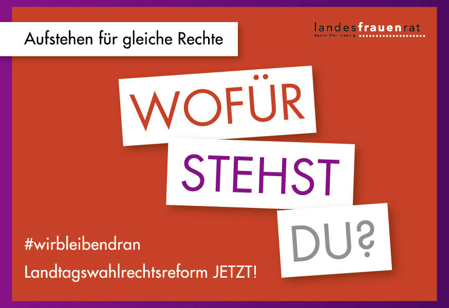 Postkarte LFR INternationaler Frauentag 2021 Wofür Stehst Du?