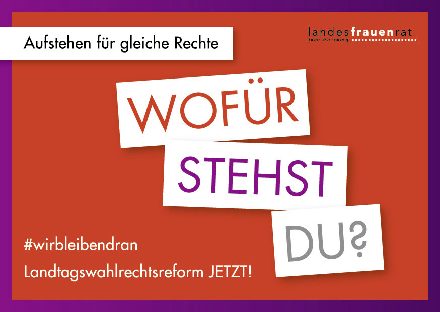 Postkarte LFR INternationaler Frauentag 2021 Wofür Stehst Du?