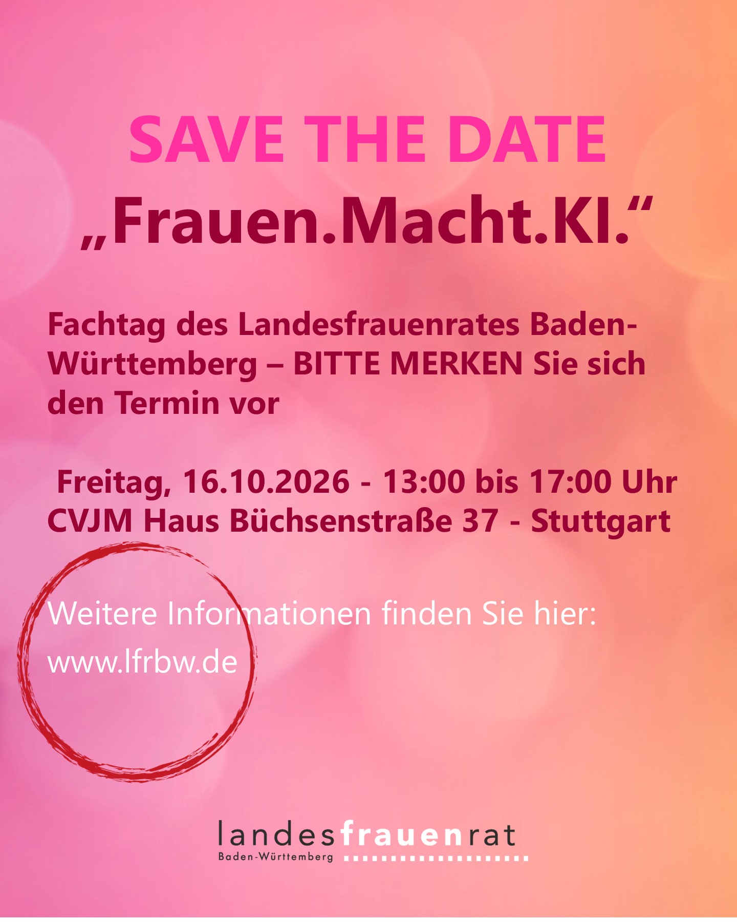 Save The Date – Fachtag des Landesfrauenrates BW
