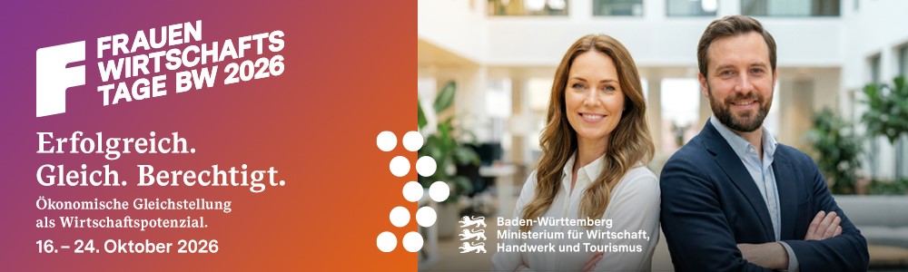Auftaktveranstaltung der diesjährigen Frauenwirtschaftstage am 05. Oktober 2026 ab 16:00 Uhr im Weißen Saal im Neuen Schloss in Stuttgart